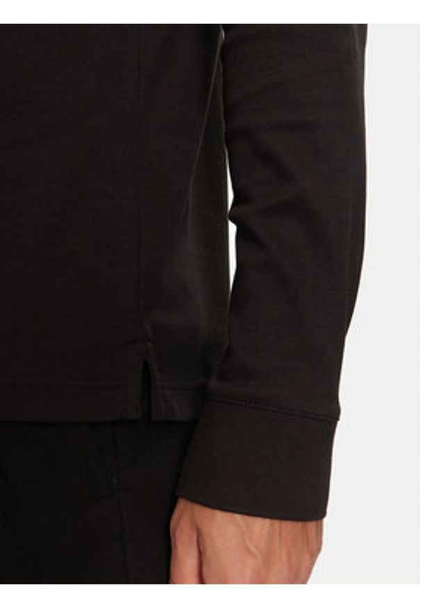 Calvin Klein Polo K10K112750 Czarny Slim Fit. Typ kołnierza: polo. Kolor: czarny. Materiał: bawełna