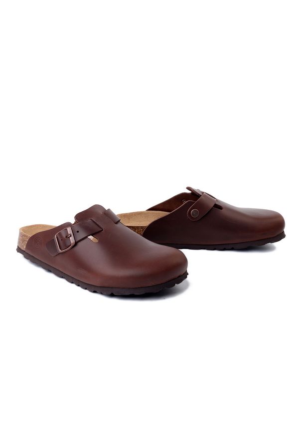 Dr. Brinkmann - DR. BRINKMANN 600178-02 braun, klapki damskie. Kolor: brązowy. Materiał: skóra