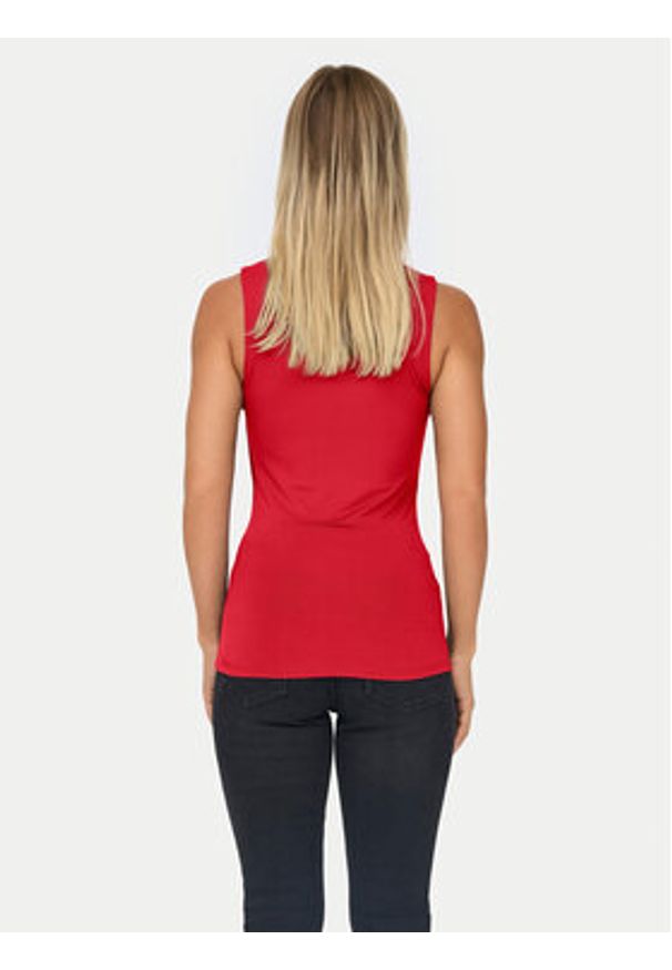 only - ONLY Top Lea 15278090 Czerwony Regular Fit. Kolor: czerwony. Materiał: syntetyk