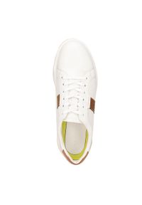 Wittchen - Męskie sneakersy skórzane na gumowej podeszwie biało-brązowe. Nosek buta: okrągły. Kolor: biały, wielokolorowy, brązowy. Materiał: skóra. Wzór: jednolity, kolorowy. Sezon: lato #8