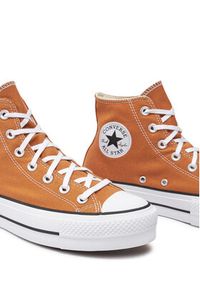 Converse Trampki Chuck Taylor All Star Lift Platform Hi A11537C Pomarańczowy. Kolor: pomarańczowy. Materiał: materiał. Obcas: na platformie