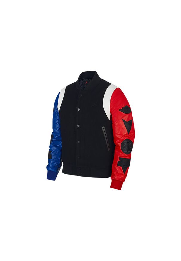 Nike - Kurtka męska nike air jordan sport dna varsity jacket black. Kolor: czarny. Sport: bieganie