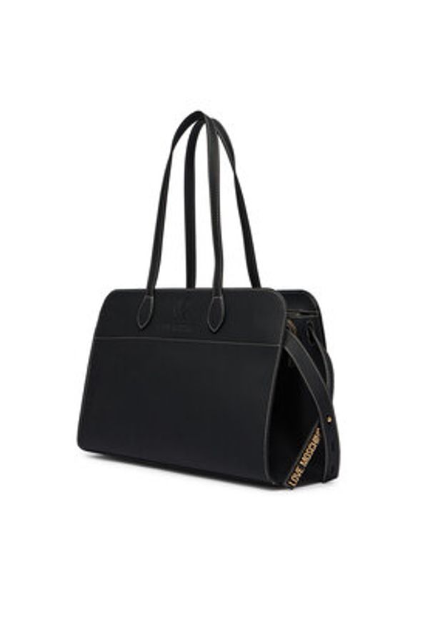 Love Moschino - LOVE MOSCHINO Torebka JC4271PP0OKI0000 Czarny. Kolor: czarny. Materiał: skórzane