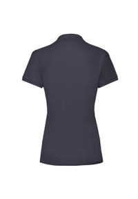 FRUIT OF THE LOOM - Damska Koszulka Polo Premium Plain. Typ kołnierza: polo. Kolor: niebieski