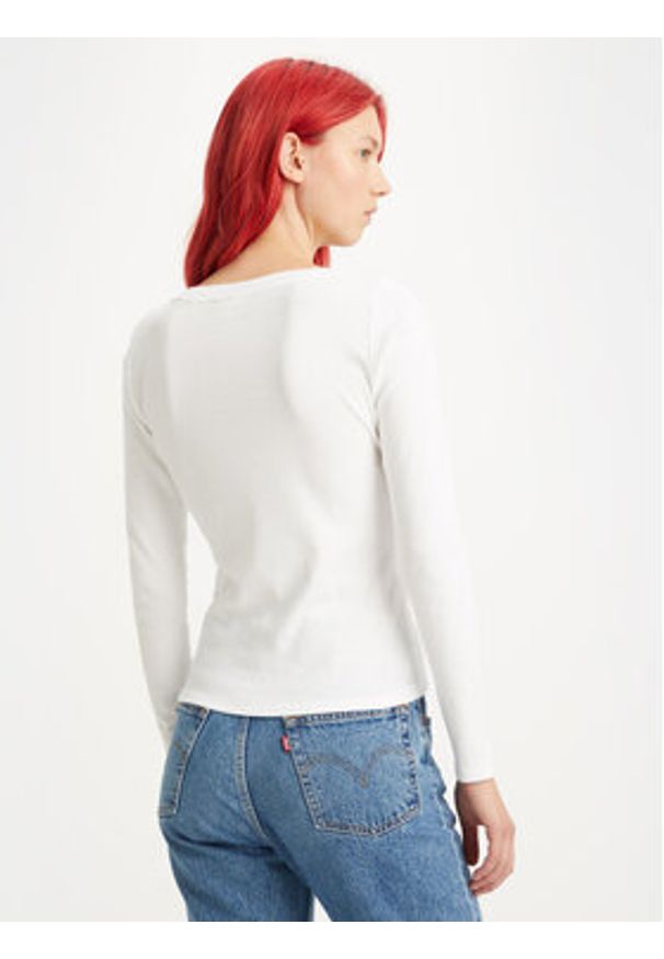 Levi's® T-Shirt Baby Tee A48910001 Biały Slim Fit. Kolor: biały. Materiał: bawełna