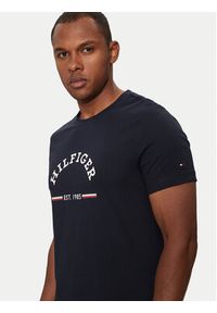 TOMMY HILFIGER - Tommy Hilfiger T-Shirt Arch MW0MW35466 Granatowy Slim Fit. Kolor: niebieski. Materiał: bawełna #4