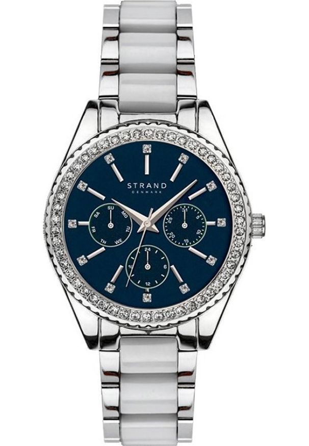 Zegarek Strand Zegarek damski Strand S729LMCLSC CYRKONIE srebrny. Kolor: srebrny
