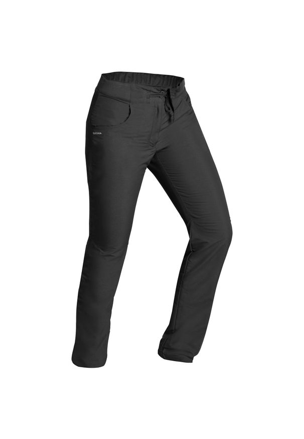 quechua - Spodnie turystyczne damskie Quechua SH100 U-Warm. Kolor: czarny. Materiał: materiał, poliester
