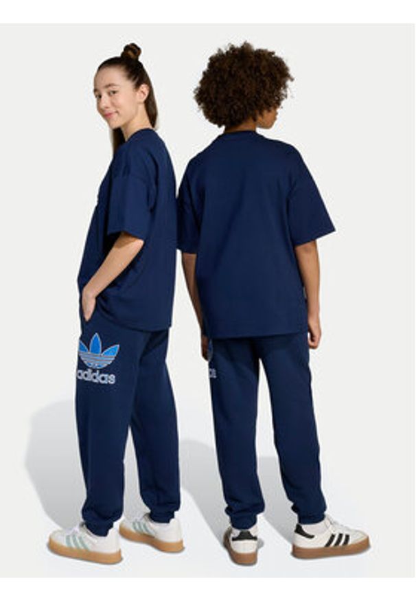 Adidas - adidas Spodnie dresowe Big Logo Execution JV8577 Granatowy Loose Fit. Kolor: niebieski. Materiał: bawełna