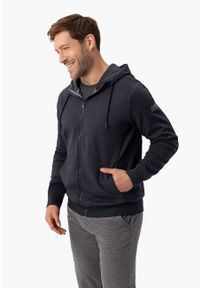 Volcano - Bluza regular z kapturem B-FOG. Okazja: na co dzień. Typ kołnierza: kaptur. Materiał: dzianina, bawełna, materiał, dresówka. Wzór: jodełka. Styl: casual, klasyczny, sportowy #1