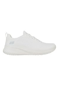skechers - Buty do chodzenia damskie Skechers Bobs Squad Chaos Face Off. Zapięcie: sznurówki. Kolor: biały. Materiał: guma, materiał, tkanina, syntetyk. Szerokość cholewki: normalna. Sport: turystyka piesza