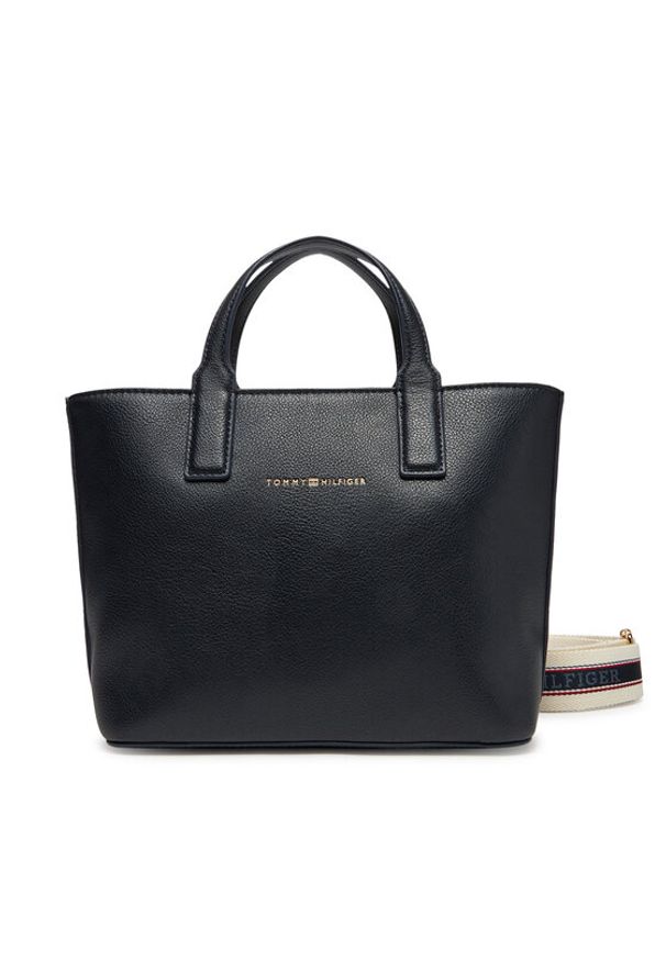 TOMMY HILFIGER - Tommy Hilfiger Torebka AW0AW17448 Granatowy. Kolor: niebieski. Materiał: skórzane