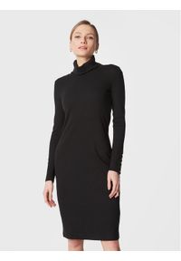 Lauren Ralph Lauren Sukienka dzianinowa 250881980 Czarny Slim Fit. Kolor: czarny. Materiał: bawełna