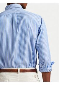 Polo Ralph Lauren Koszula 710886462004 Niebieski Custom Fit. Typ kołnierza: polo. Kolor: niebieski. Materiał: bawełna #7