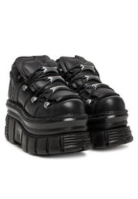 NEW ROCK Sneakersy M-106-C178 Czarny. Kolor: czarny. Materiał: skóra
