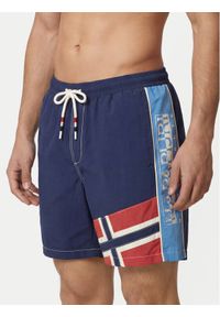 Napapijri Szorty kąpielowe V-Reflect NP0A4G6H Granatowy Regular Fit. Kolor: niebieski. Materiał: syntetyk #1