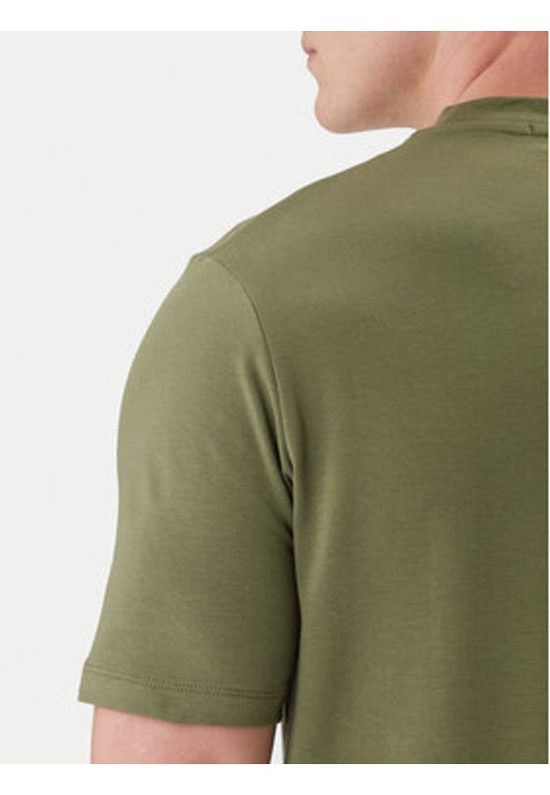 Karl Lagerfeld - KARL LAGERFELD T-Shirt 755034 562235 Zielony Regular Fit. Typ kołnierza: dekolt w karo. Kolor: zielony. Materiał: bawełna