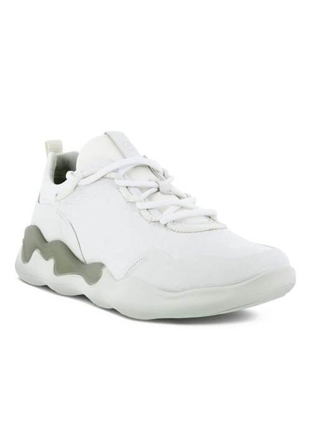ecco - Buty do chodzenia damskie Ecco Elo Low. Zapięcie: sznurówki. Kolor: biały. Materiał: skóra. Szerokość cholewki: normalna. Sport: turystyka piesza