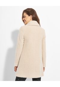 CINZIA ROCCA - Beżowy płaszcz z wełny alpaki. Kolor: beżowy. Materiał: wełna #2