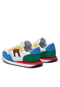 TOMMY HILFIGER - Tommy Hilfiger Sneakersy Flag Low Cut Lace-Up Sneaker T3X9-33375-1695 M Kolorowy. Materiał: materiał. Wzór: kolorowy #3