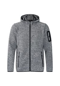 Kurtka polarowa męska CMP Borgis Fix Hood Jacket. Kolor: czarny, biały, wielokolorowy. Materiał: polar. Sport: turystyka piesza