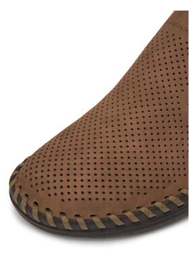 Rieker Półbuty B2460-25 Beżowy. Kolor: beżowy. Materiał: nubuk, skóra