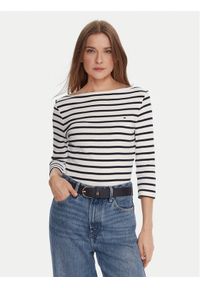 TOMMY HILFIGER - Tommy Hilfiger Bluzka WW0WW40589 Biały Regular Fit. Kolor: biały. Materiał: bawełna