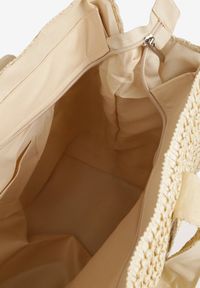 Renee - Beżowa Torebka Shopper Plażowa z Plecionki Galavisena. Kolor: beżowy. Sezon: lato. Rozmiar: duże. Styl: elegancki, casual