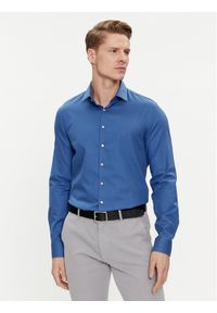 Calvin Klein Koszula K10K108426 Niebieski Slim Fit. Kolor: niebieski. Materiał: bawełna