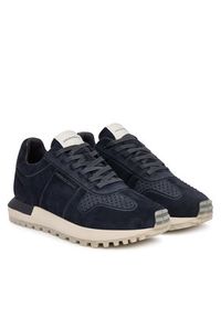 Emporio Armani Sneakersy EM003740 AF19728 ZB005 Granatowy. Kolor: niebieski. Materiał: skóra, zamsz #2