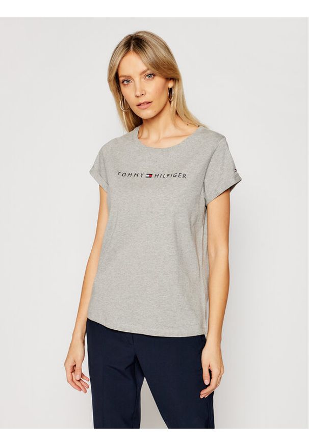 TOMMY HILFIGER - T-Shirt Tommy Hilfiger. Kolor: szary