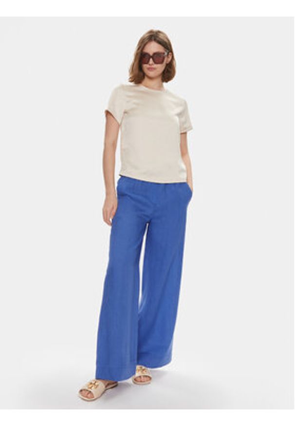 Marella Kuloty 2413131084 Niebieski Regular Fit. Kolor: niebieski. Materiał: len