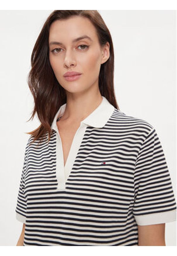 TOMMY HILFIGER - Tommy Hilfiger Polo WW0WW41286 Granatowy Relaxed Fit. Typ kołnierza: polo. Kolor: niebieski. Materiał: bawełna