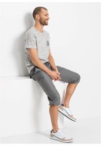 bonprix - Spodnie 3/4 z mikrofazy, w wygodnym fasonie, Regular Fit. Stan: obniżony. Kolor: szary #3