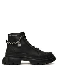 Karl Lagerfeld - KARL LAGERFELD Trapery Trekka Max Lock KL43542 Czarny. Kolor: czarny. Materiał: skóra