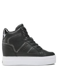 Guess Sneakersy Giala FL5ALA ELE12 Czarny. Kolor: czarny. Materiał: skóra