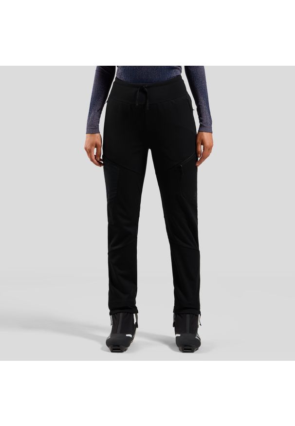 Odlo - Spodnie wiatroodporne damskie ODLO Zeroweight Windproof X Warm Pants Regular. Kolor: czarny. Sezon: zima. Sport: narciarstwo