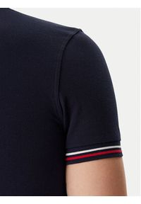 TOMMY HILFIGER - Tommy Hilfiger Polo Tipped MW0MW37346 Granatowy Slim Fit. Typ kołnierza: polo. Kolor: niebieski. Materiał: bawełna