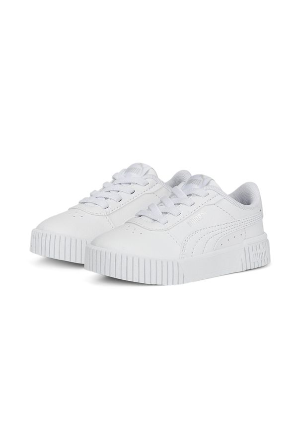 Puma - Niemowlęce sneakersy Carina 2.0 AC PUMA White Silver Gray. Kolor: wielokolorowy, szary, biały