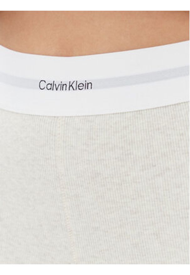 Calvin Klein Underwear Szorty piżamowe 000QS7216E Beżowy Slim Fit. Kolor: beżowy. Materiał: bawełna