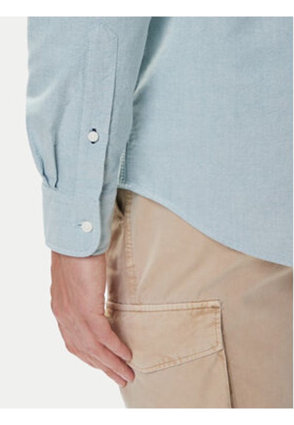 TOMMY HILFIGER - Tommy Hilfiger Koszula Solid Heritage MW0MW35774 Zielony Regular Fit. Kolor: zielony. Materiał: bawełna