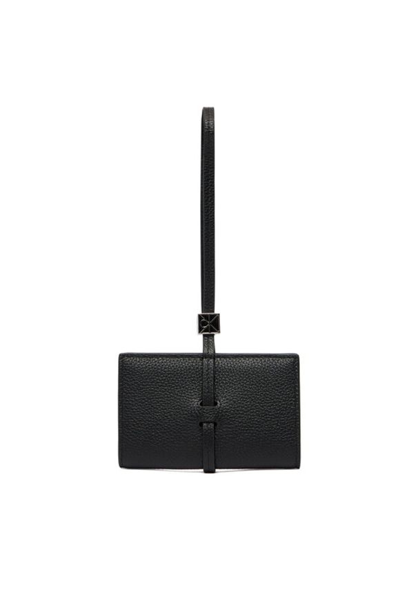 Calvin Klein Portfel Emblem Hw Pebble Wallet On Strap LV04F1130G Czarny. Kolor: czarny. Materiał: skóra