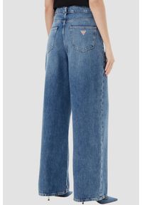 Guess - GUESS Niebieskie jeansy damskie z szeroką nogawką, Rozmiar XS. Okazja: na co dzień. Stan: podwyższony. Kolor: niebieski. Styl: klasyczny, casual #5