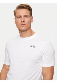 Kappa T-Shirt Logo Korpo Cafers 304J150 Biały Slim Fit. Kolor: biały. Materiał: bawełna