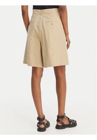 Weekend Max Mara Bermudy Ecuba 2615141022 Beżowy Loose Fit. Kolor: beżowy. Materiał: bawełna #3