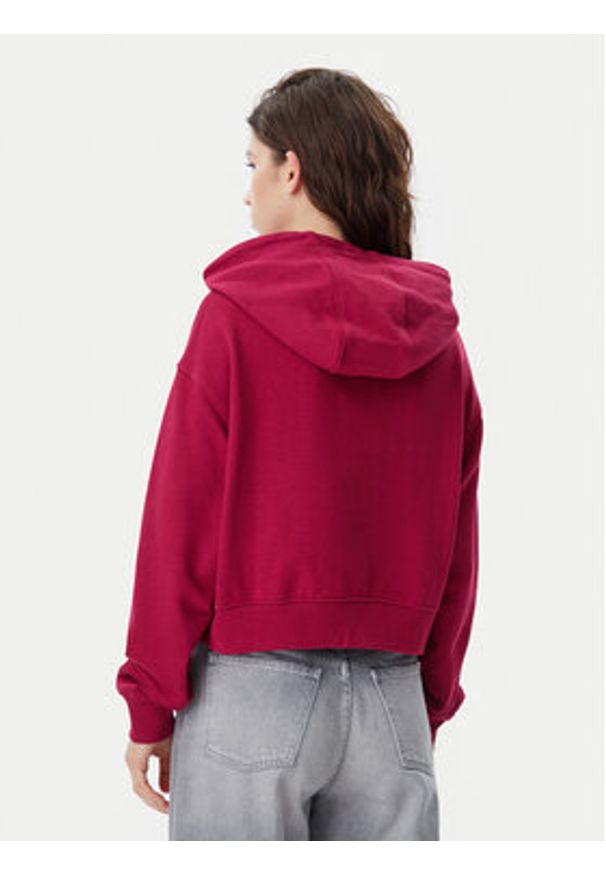 Tommy Jeans Bluza Script DW0DW20306 Różowy Relaxed Fit. Kolor: różowy. Materiał: bawełna