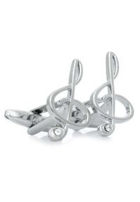 Modini - Srebrne spinki do mankietów - klucze wiolinowe U266. Kolor: srebrny #1