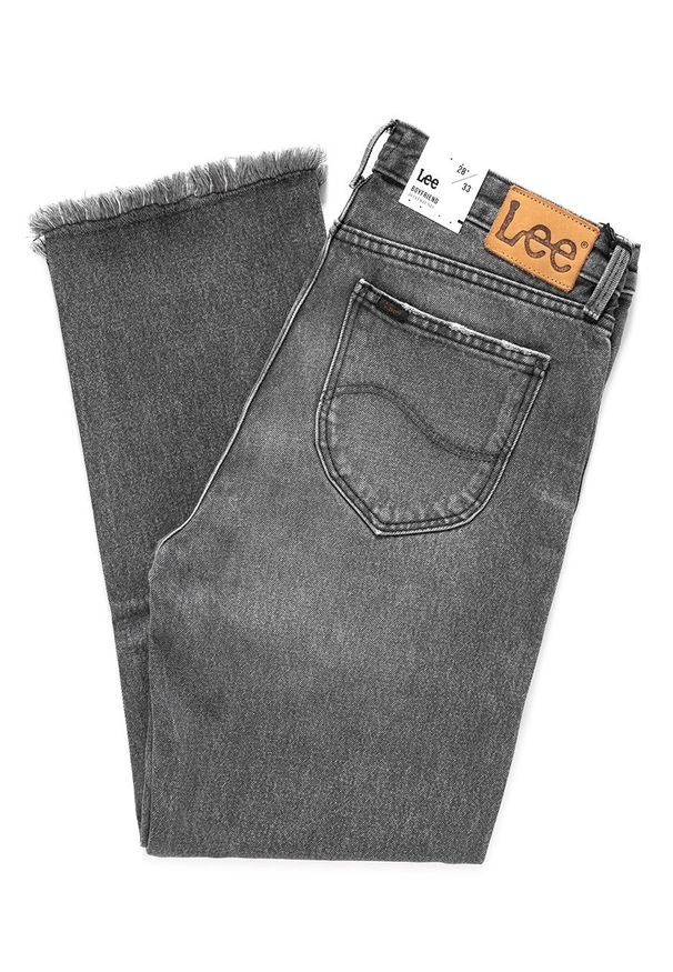 Lee - SPODNIE LEE DAMSKIE BOYFRIEND GREY TRASHED L547FFIH 112112725