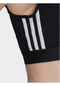 Adidas - adidas Koszulka techniczna Essentials 3-Stripes Crop Top With Removable Pads GS1343 Czarny. Kolor: czarny. Materiał: bawełna