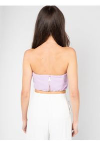 Patrizia Pepe Top | 2C1545/A049 | Kobieta | Fioletowy. Typ kołnierza: dekolt gorset. Kolor: fioletowy. Materiał: poliester, elastan. Długość rękawa: na ramiączkach. Długość: krótkie